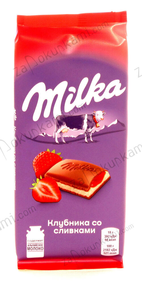 Шоколад stollwerck milka молочный с двухсл.нач: клуб. со сливками 90г х 20 (7622300252700)
